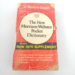 WEBSTER DICTIONARY 1970S